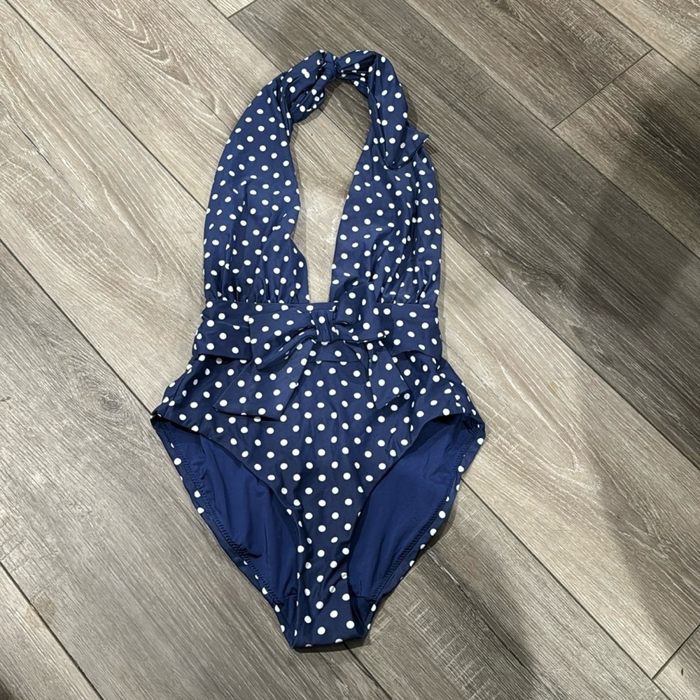 NWOT! Onia Blue Polka Dot One Piece